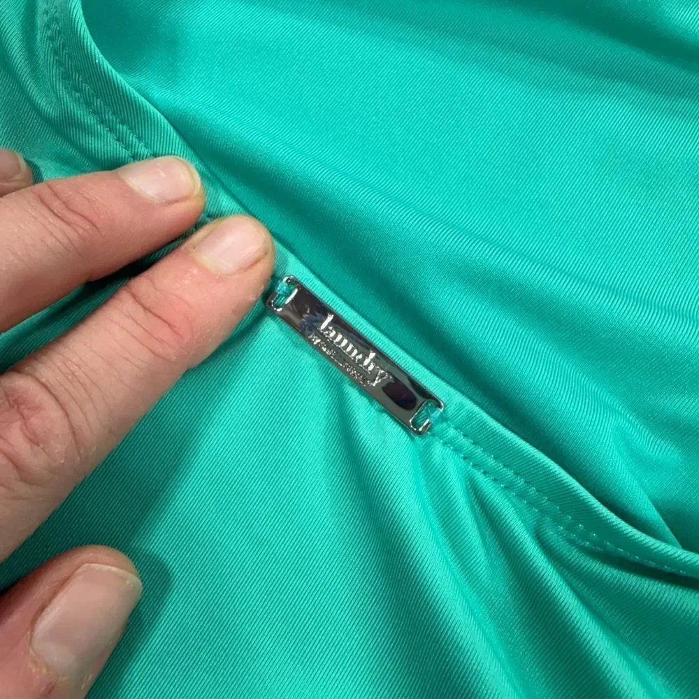 Laundry by Design Teal Halter One-Piece Swimsuit – Size M